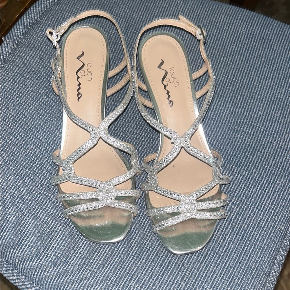 Touch of Nina Silver Strappy Sandals